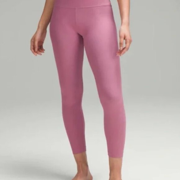 Lululemon Align Ribbed High Rise Pant 25” Velvet Dust Pink Size 0 - Picture 7 of 7